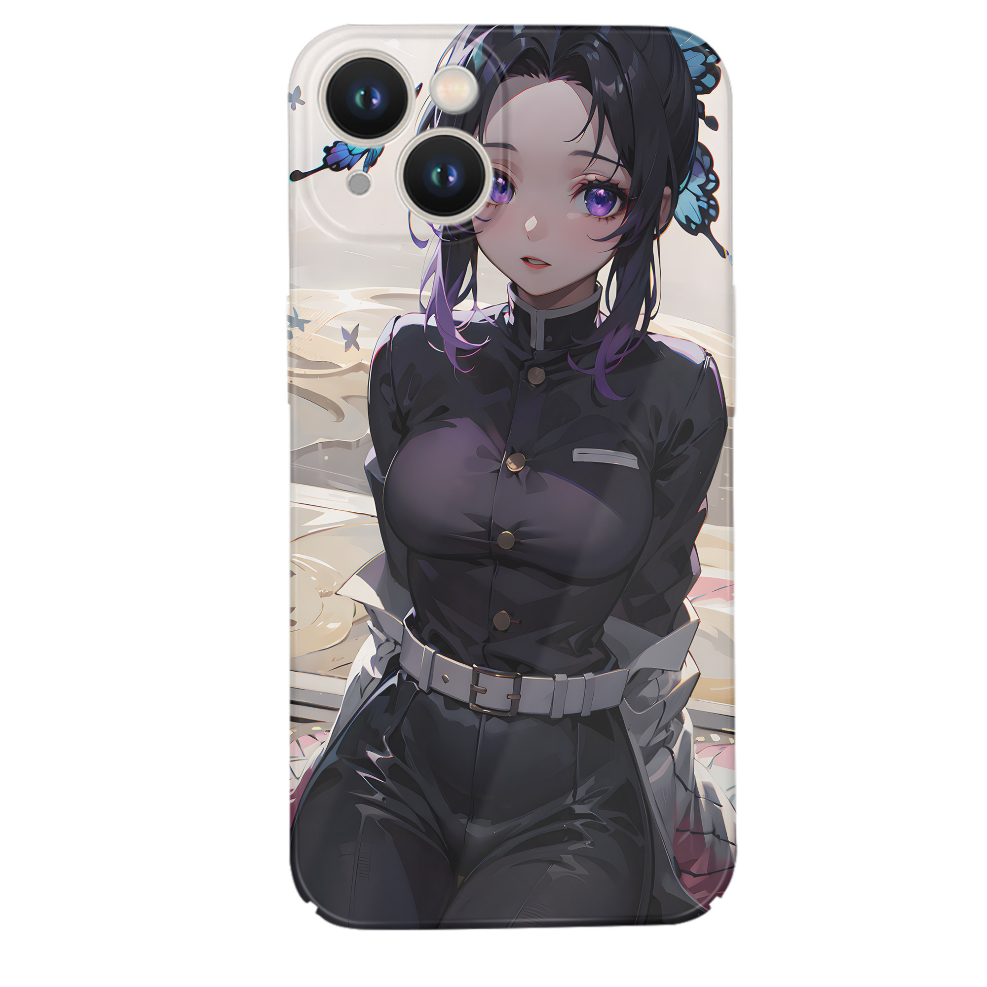（画像用） 鬼滅の刃（きめつのやいば）蟲柱-胡蝶 しのぶ／こちょう しのぶ Kochou Shinobu 【iPhone 14シリーズ対応】ハードケース